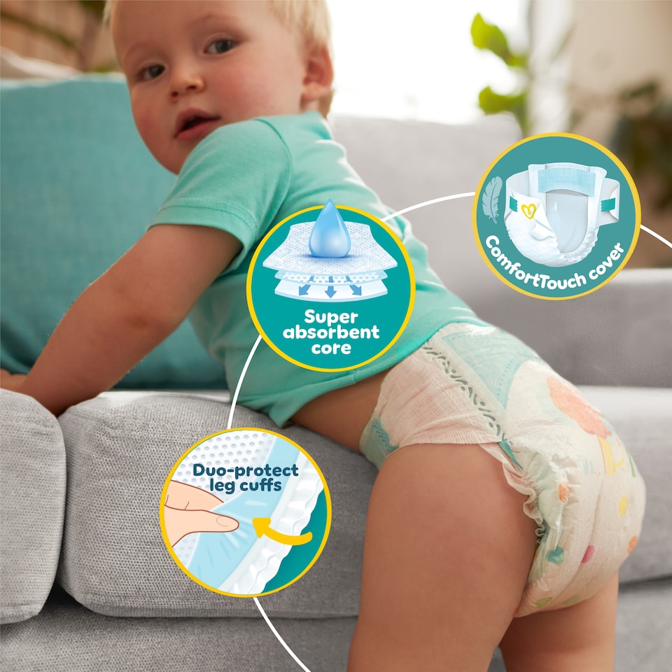 image 1 of Pampers Baby Dry Size 8 Jumbo+ 52 Nappies