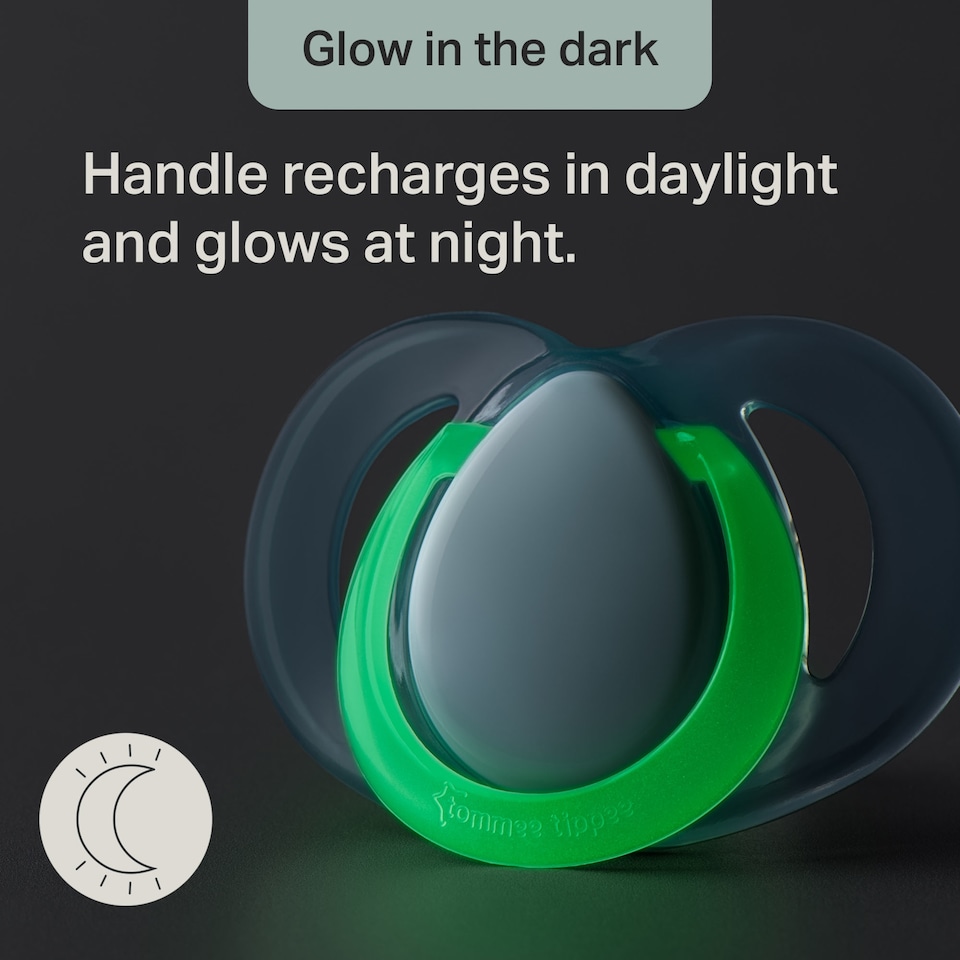 image 1 of Tommee Tippee Night Time Soothers, 18-36m, Pack of 2