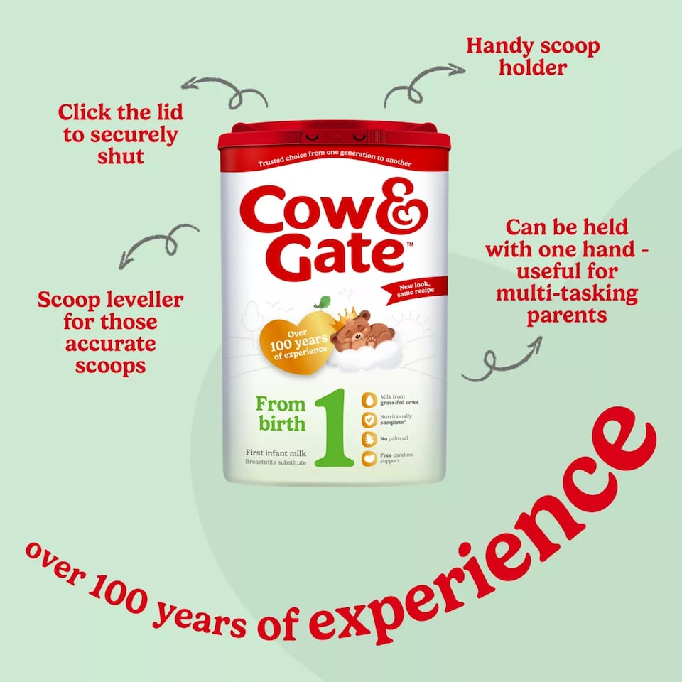 image 1 of Cow & Gate 1 First Infant Baby Milk Formula Powder from Birth 800g