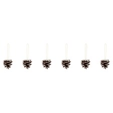 Tesco Snowy Pinecones Hanging Decoration 6 Pack