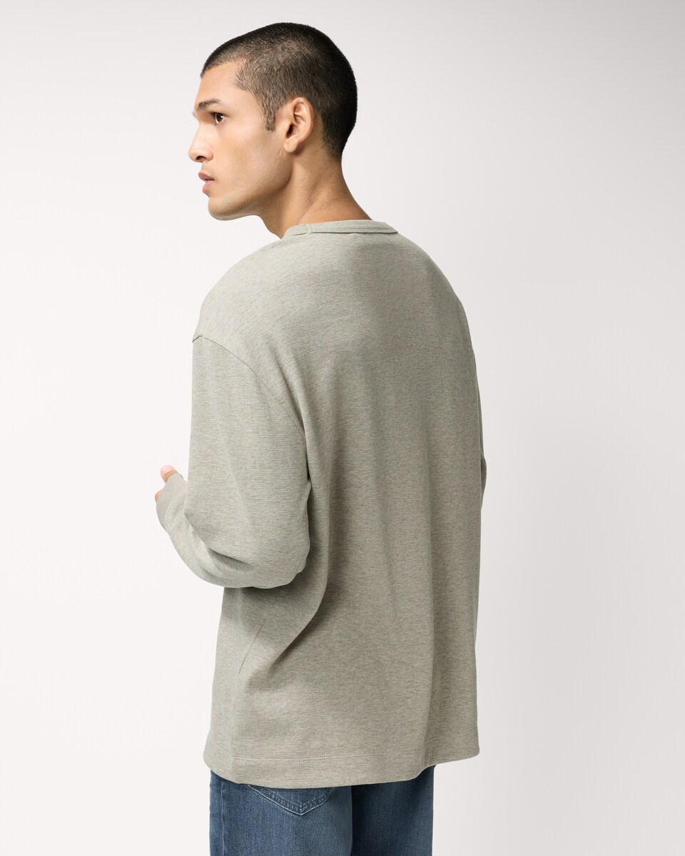 image 1 of F&F Cotton Rich Relaxed Fit Top in Neutral