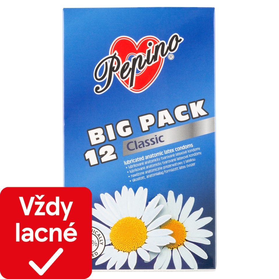 obrázok 1 z Pepino Classic lubrikované anatomicky tvarované latexové kondómy 12 ks