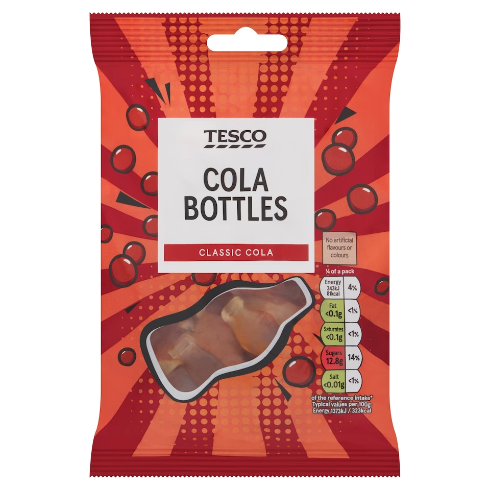Tesco Cola Bottles 100g