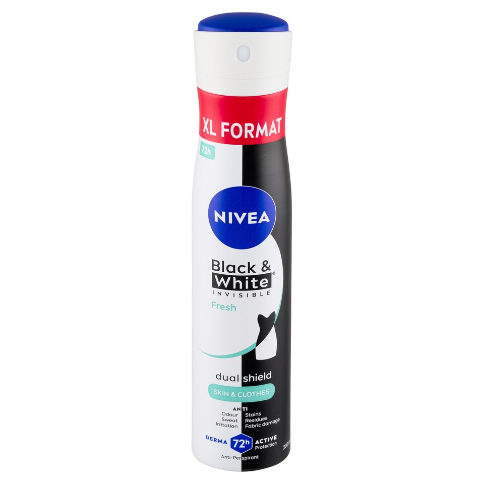 Obrázek 1 pro produkt Nivea Black & White Invisible Fresh Sprej antiperspirant 200ml