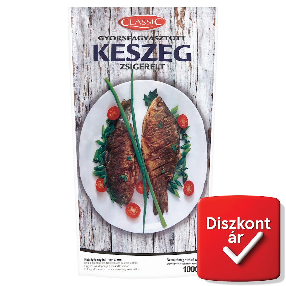 Classic gyorsfagyasztott zsigerelt keszeg 1000 g  1. kép