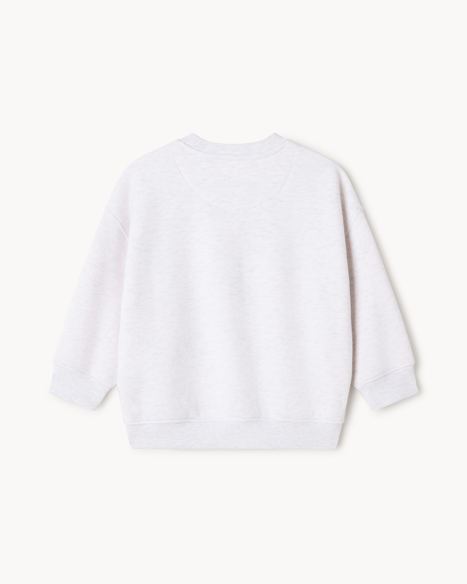 image 1 of F&F Boys Cotton Rich Teddy League Sweatshirt in Grey