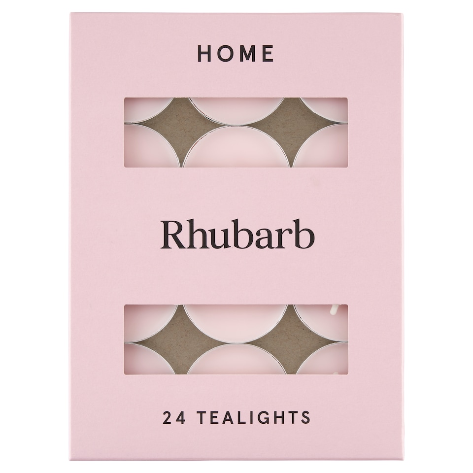 Tesco Home Rhubarb Scented Tealights 24 pcs