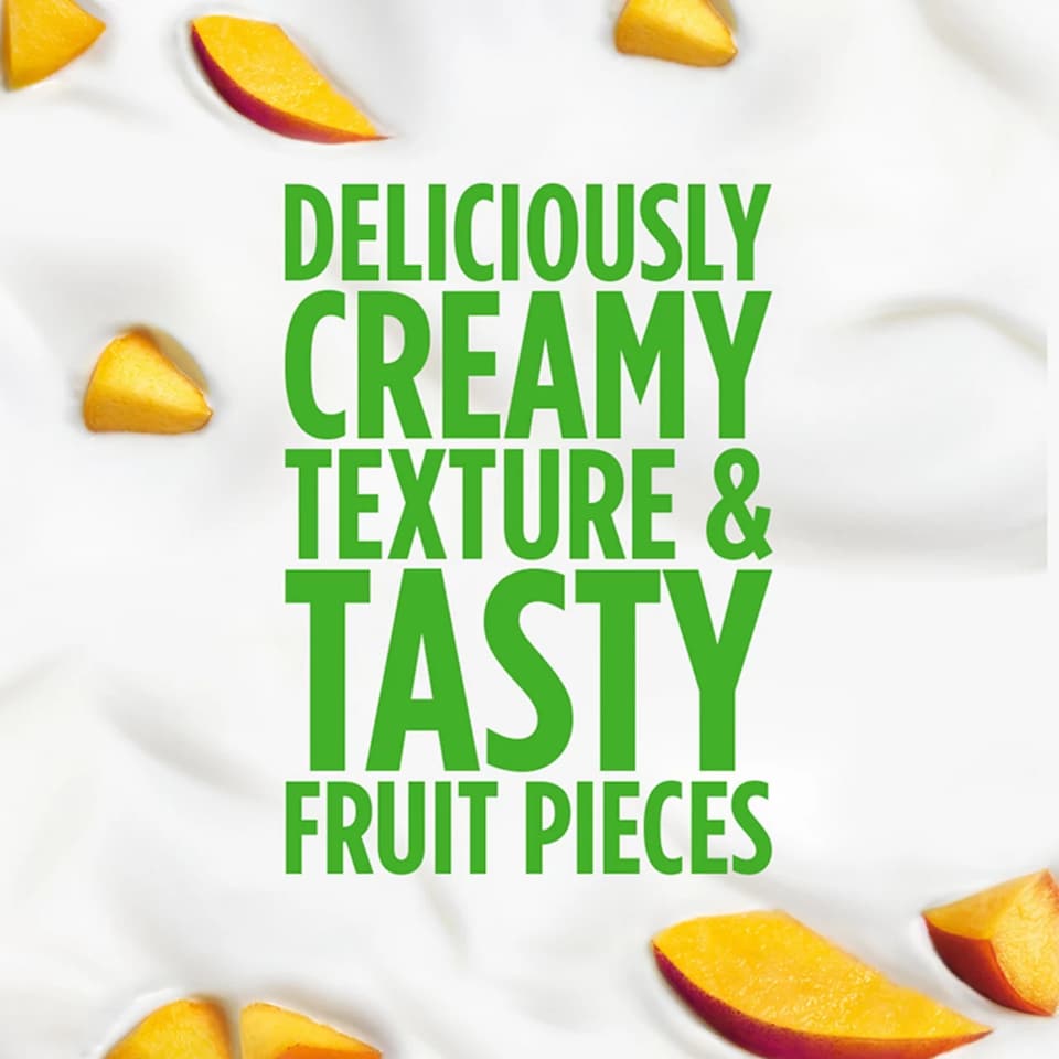 image 1 of Activia Peach No Added Sugar Fat Free Gut Health Yoghurt Multipack 4x115g