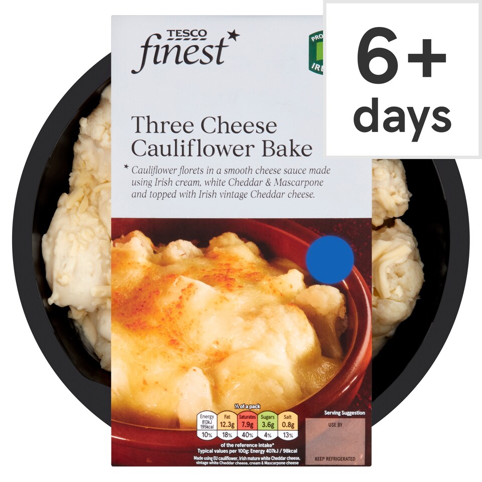 Tesco Finest Three Cheese Cauliflower Bake 400G