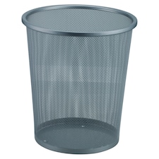 Tesco Metal Mesh Bin Silver