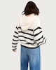 image 2 of F&F Striped Tie V Neck Hoodie in Multi