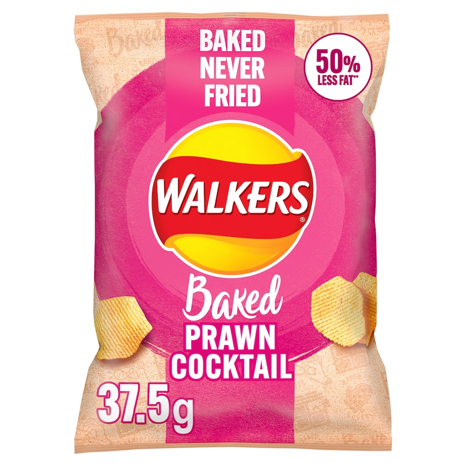 image 1 of Walkers Baked Prawn Cocktail Crisps Grab Bag 37.5g