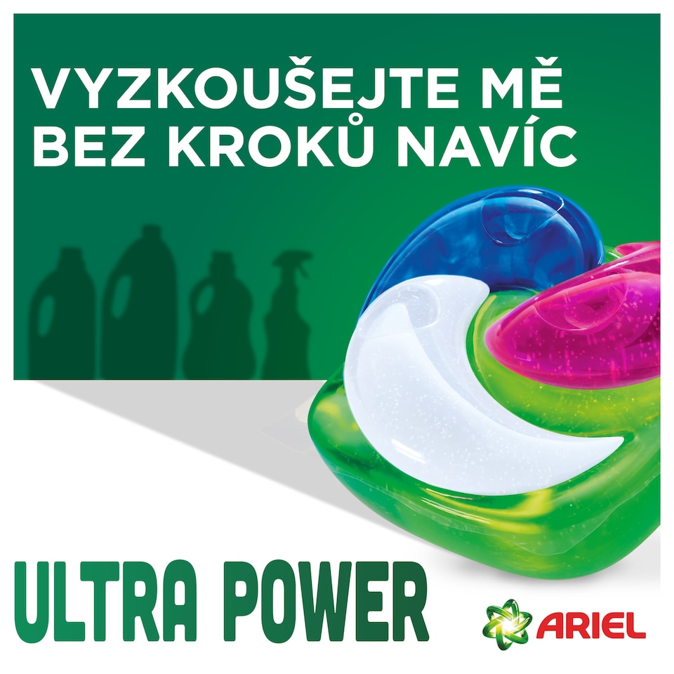 Obrázek 1 pro produkt Ariel ULTRA POWER PODS, Kapsle Na Praní S Tekutým Pracím Prostředkem, 40 Praní, Color+