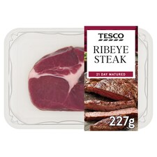 Tesco Beef Ribeye Steak 227G