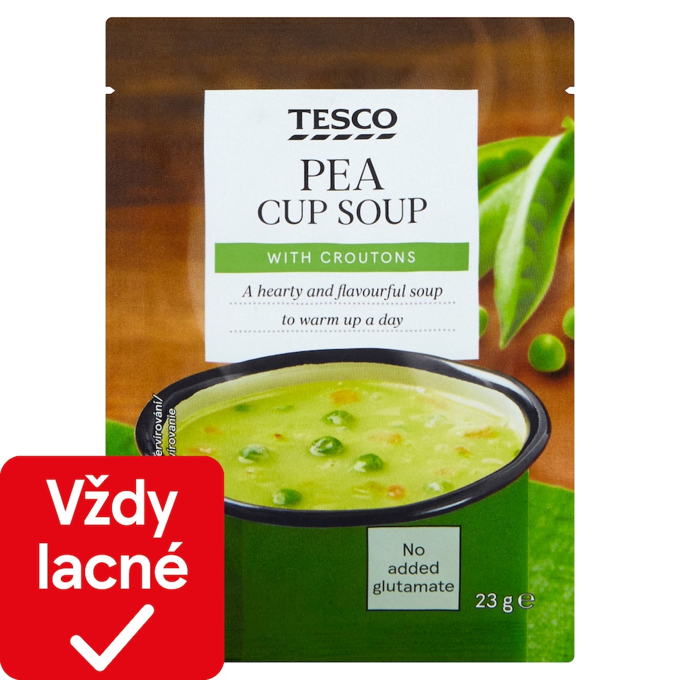 Tesco Instantná hrachová polievka s krutónmi 23 g