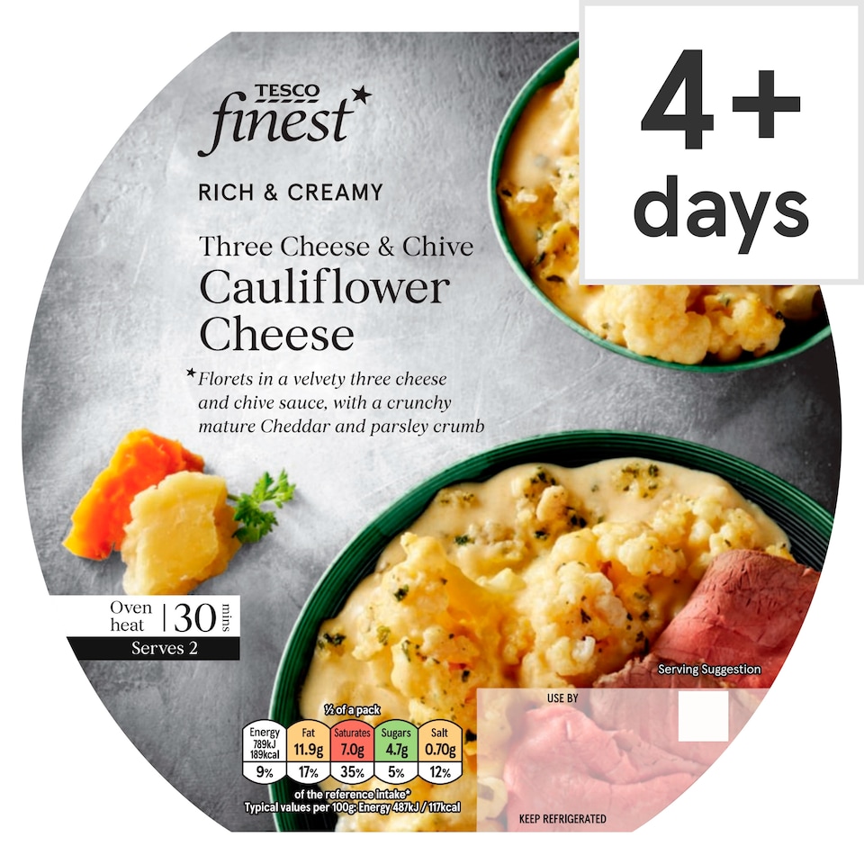 Tesco Finest Three Cheese & Chive Cauliflower Cheese 350G