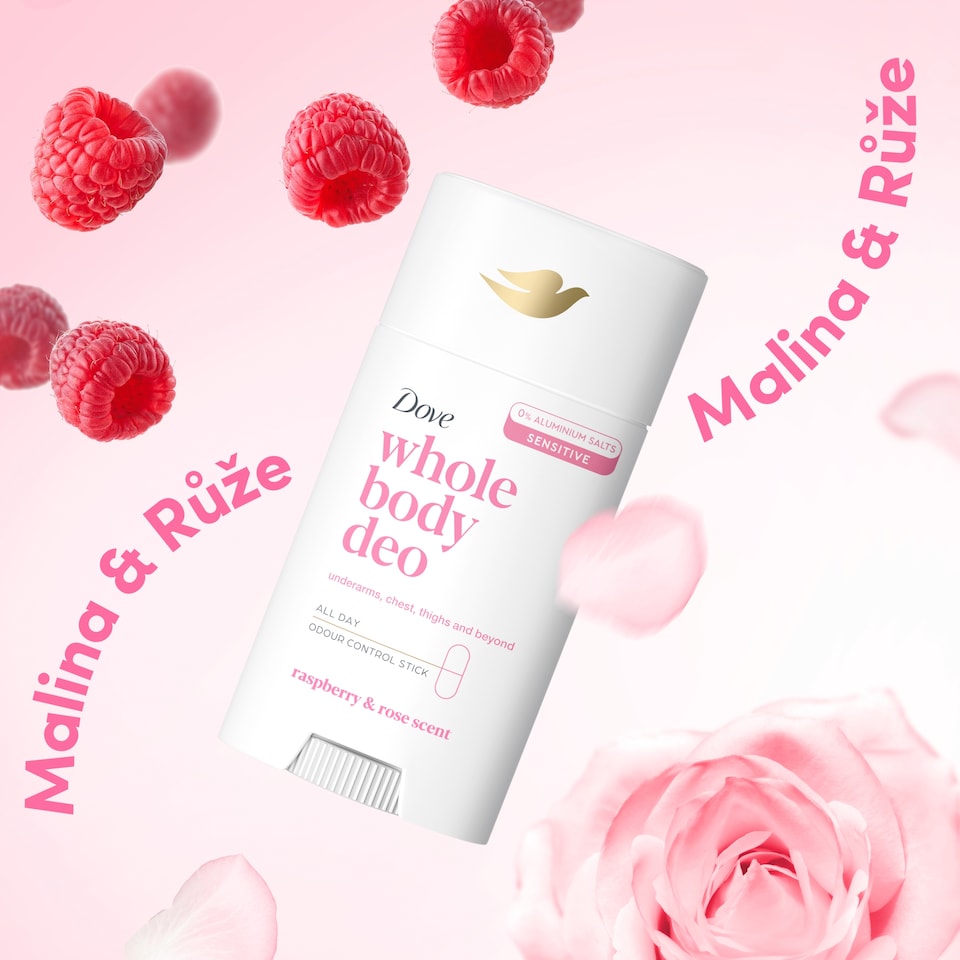 image 1 of Dove Raspberry & Rose Whole Body Deo 75ml