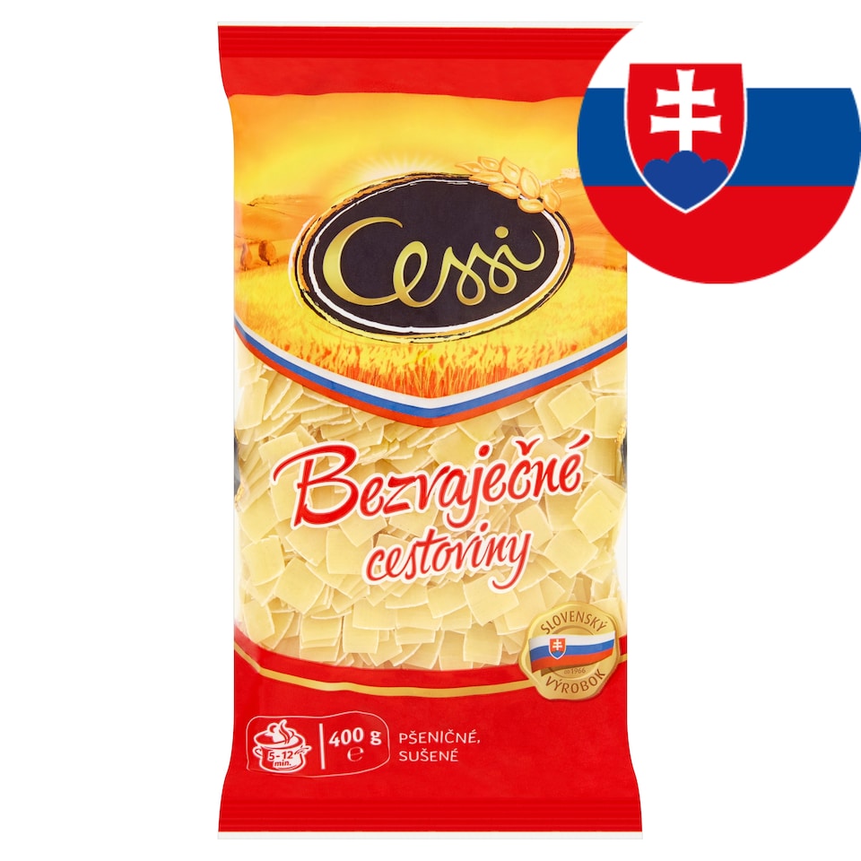 Cessi Bezvaječné cestoviny pšeničné, sušené fliačky 400 g