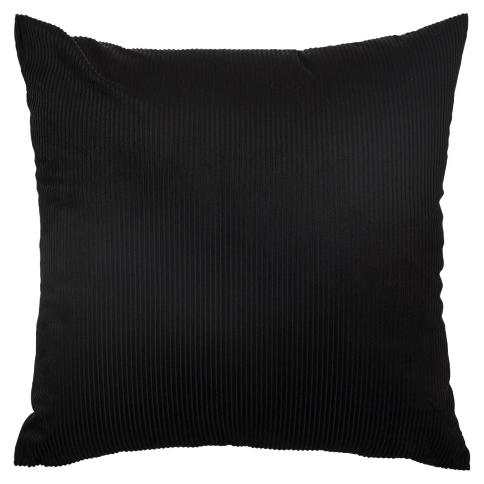 F&F Home Jumbo Cord Cushion Black 48 x 48 cm
