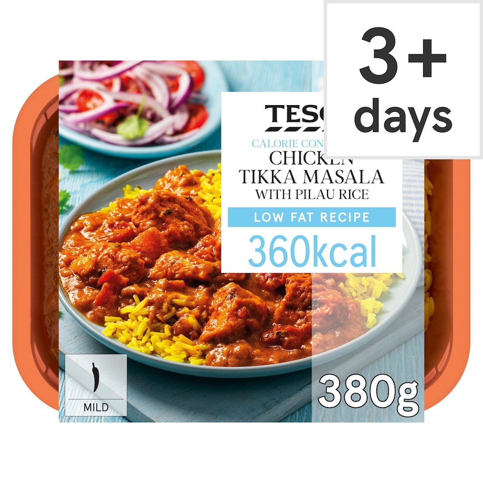 Tesco Calorie Controlled Chicken Tikka Masala & Pilau Rice 380G
