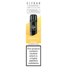 Elf Bar 600 Refillable Pod Banana Ice 20mg/ml 2 x 2ml