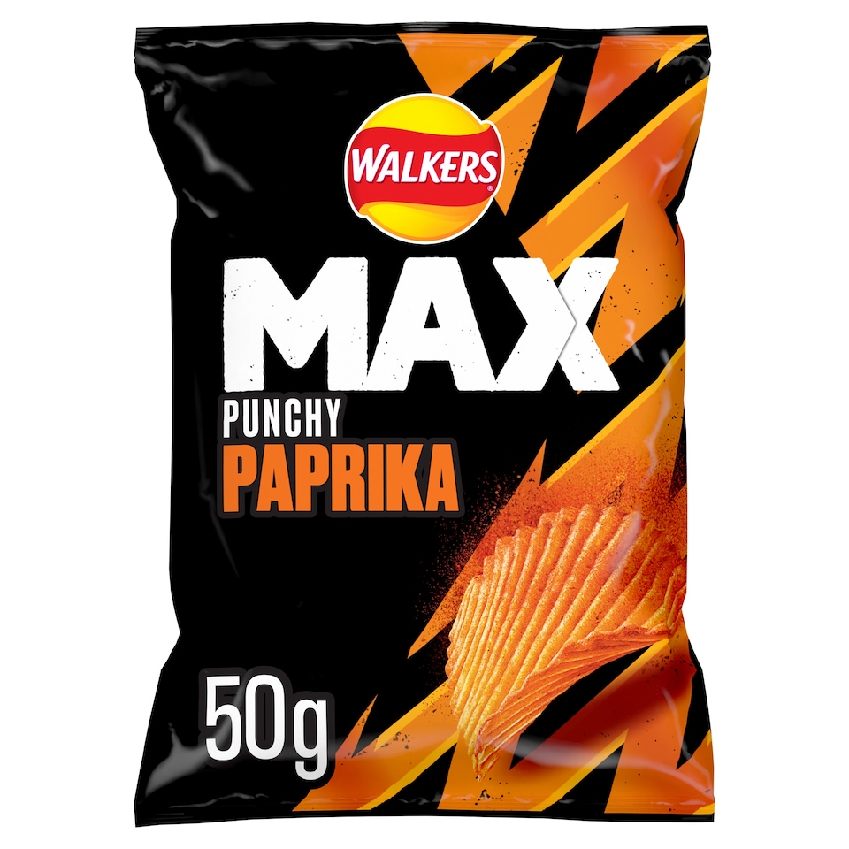 image 1 of Walkers Max Punchy Paprika Grab Bag Crisps 50g