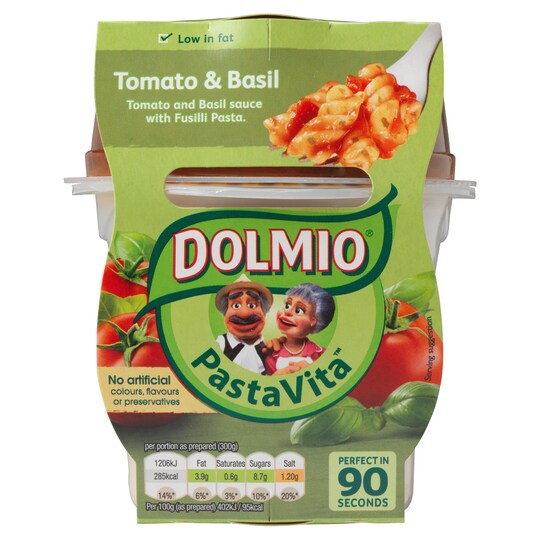 Dolmio Pasta Vita Tomato And Basil 300G Tesco Groceries