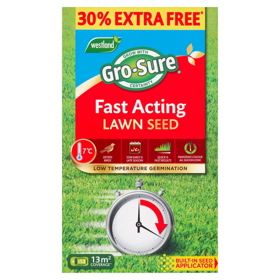 Gro Sure Fast Acting Lawn Seed 390G 13Sqm
