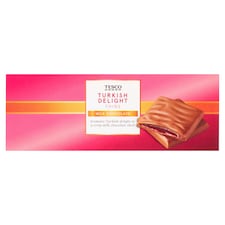 Tesco Milk Chocolate Turkish Delight Thins 180G