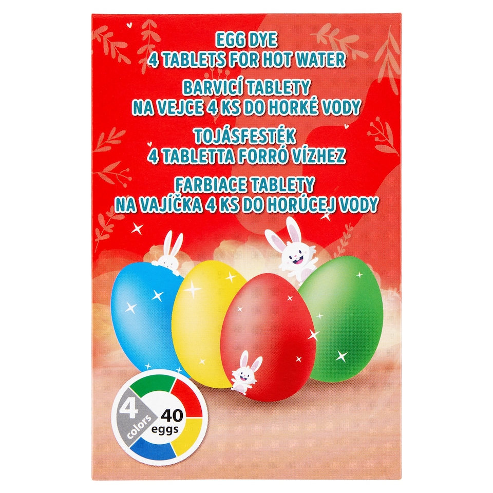 Egg Dye Tablets for Hot Water 4 pcs 2.4g