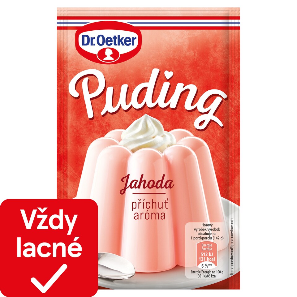 Dr. Oetker Puding jahodová aróma 38 g