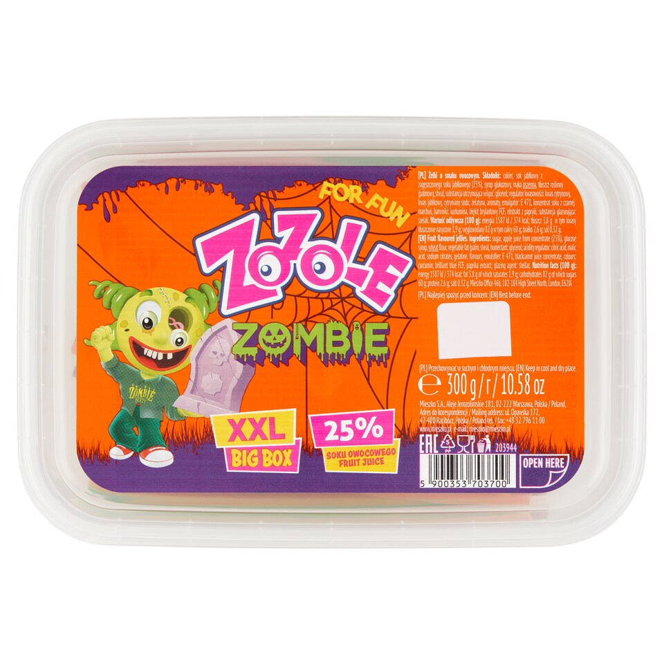 Zozole Zombie Fruit Flavoured Jellies 300 g