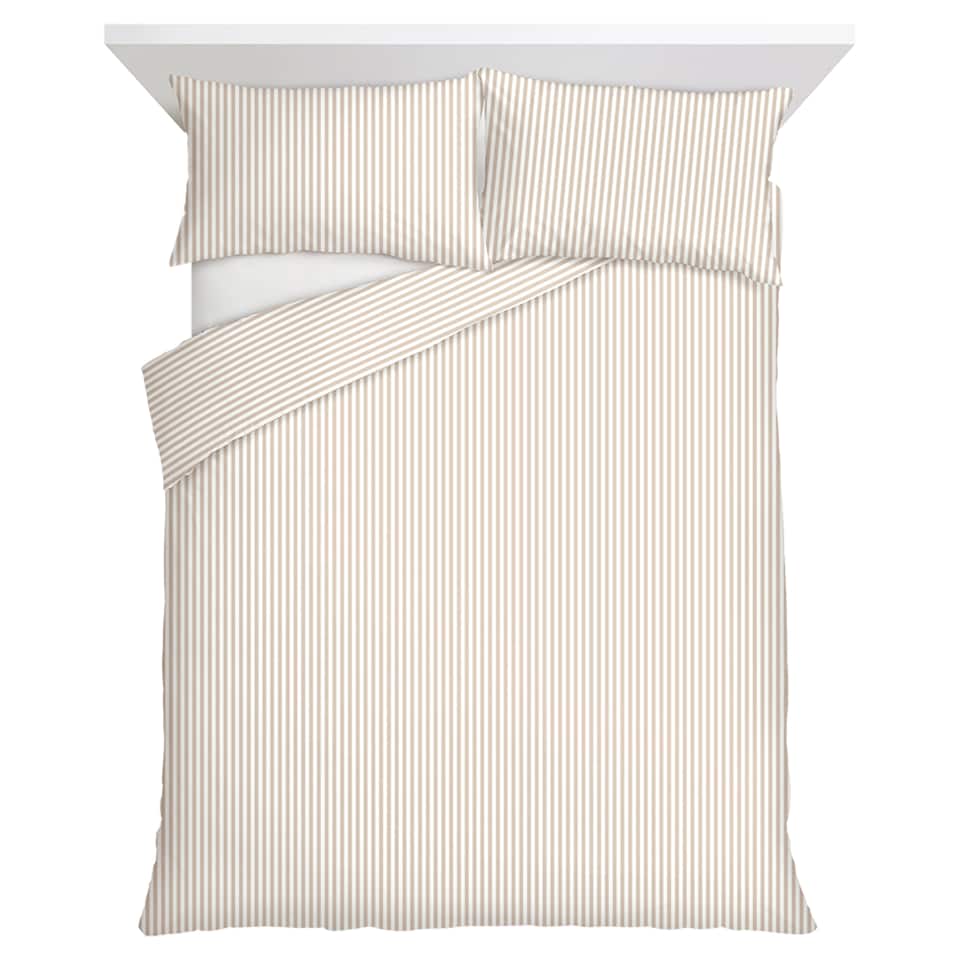 F&F Home Natural Stripe Duvet Set Double