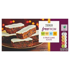 Tesco Free From 5 Iced Fruit Cake Fingers 170G