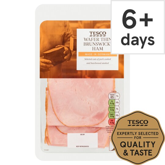 Tesco Wafer Thin Brunswick Ham 125G Tesco Groceries