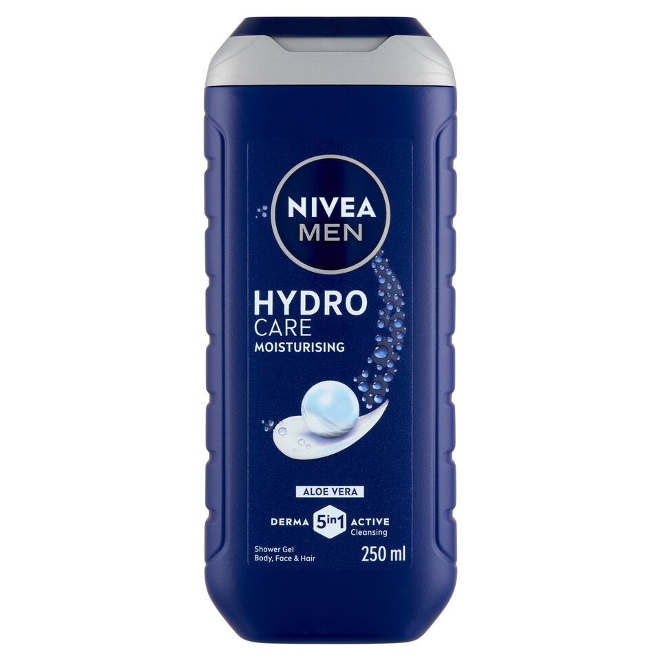 image 1 of NIVEA MEN Hydro Care Shower Gel for Body, Face, Hair 250 ml
