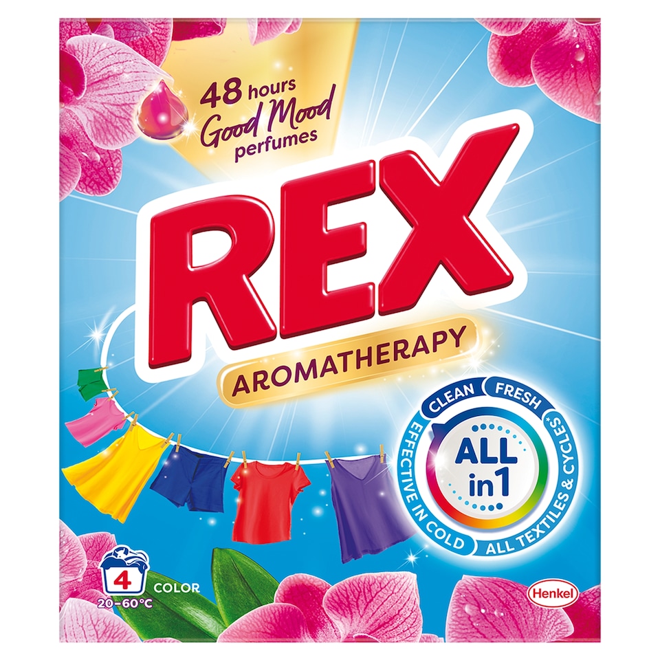 REX Aromatherapy Color prací prostriedok 4 prania 220 g