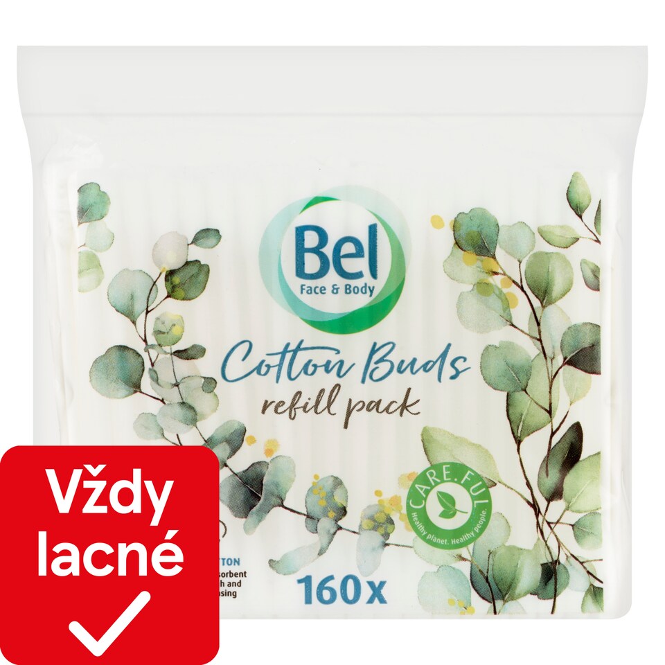 image 1 of Bel Face & Body Cotton Buds Made of 100% Cotton Refill Pack 160 pcs