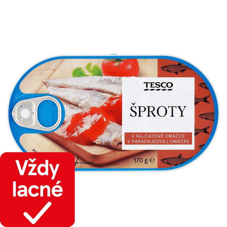 Tesco Šproty v paradajkovej omáčke 170 g