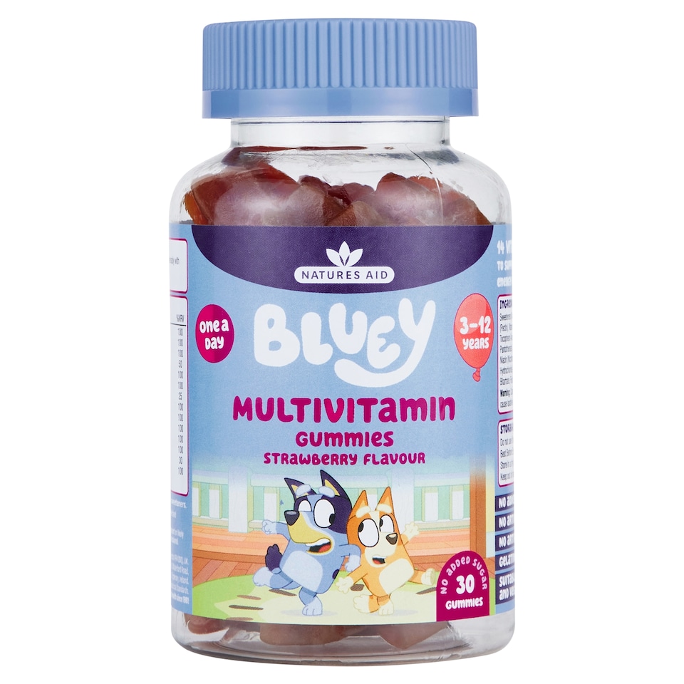 Bluey Multivitamin Gummies Strawberry Flavour 30 Gummies