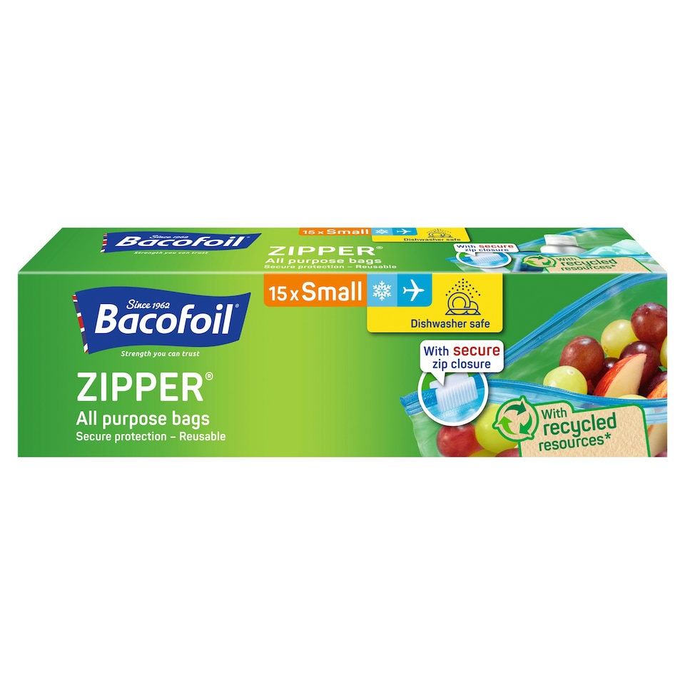 Bacofoil Zipper Small Bags X15