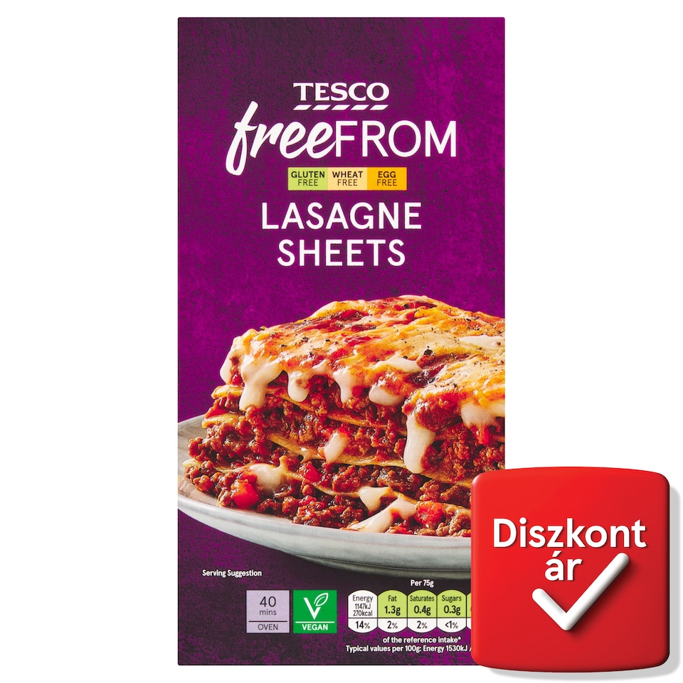 Tesco Free From kukoricalisztből és rizslisztből készült száraztészta 250 g