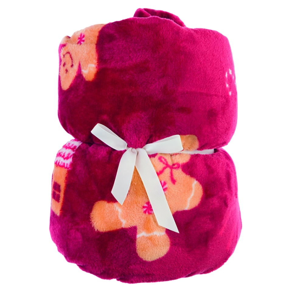 F&F Home Gonk/Gingerbread Throw Xmas Throw 130 cm x 170 cm