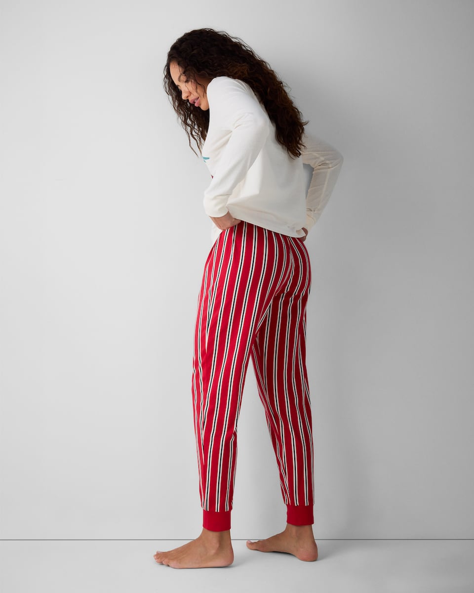 image 1 of Christmas Pure Cotton Merry & Bright Family Matching Pyjama Set in Cream