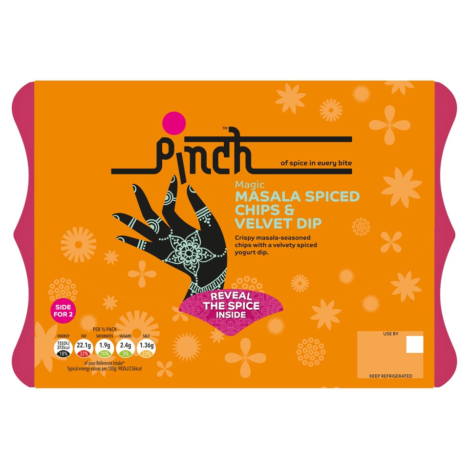 Pinch Magic Masala Spiced Chips & Velvet Dip 350g
