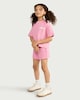 image 1 of F&F Girls Pure Cotton Malibu Print Co-ord T-Shirt in Pink