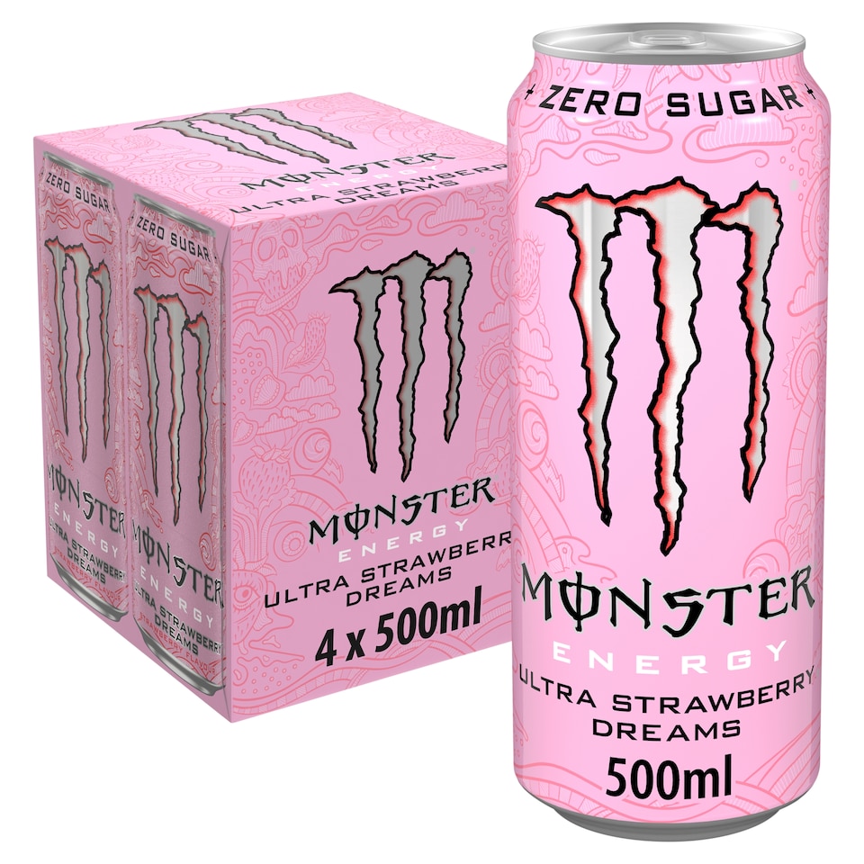 image 1 of Monster Energy Ultra Strawberry Dreams 4x500ml