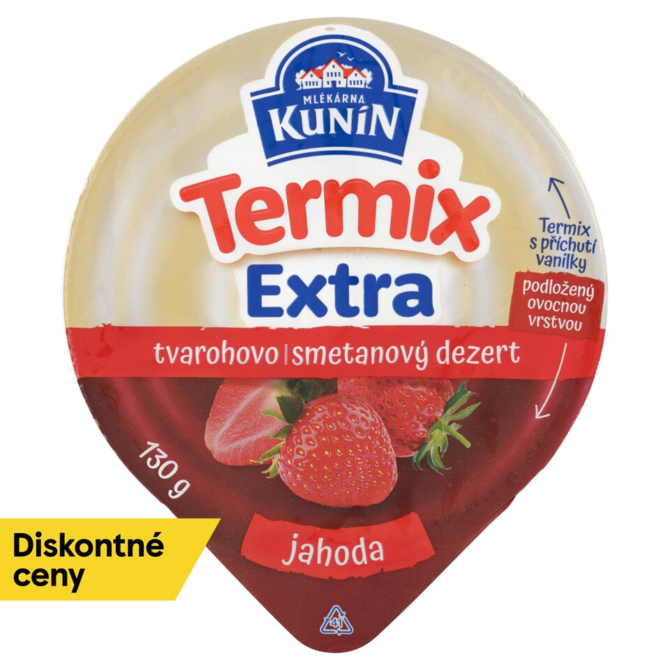obrázok 1 z Mlékárna Kunín Termix extra jahoda 130 g