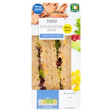 Tesco Tuna Sweet Corn Salad Sandwich 150G