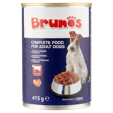 Brunos Complete Pet Food for Adult Dogs, Snacks with Beef in Sauce 415 g